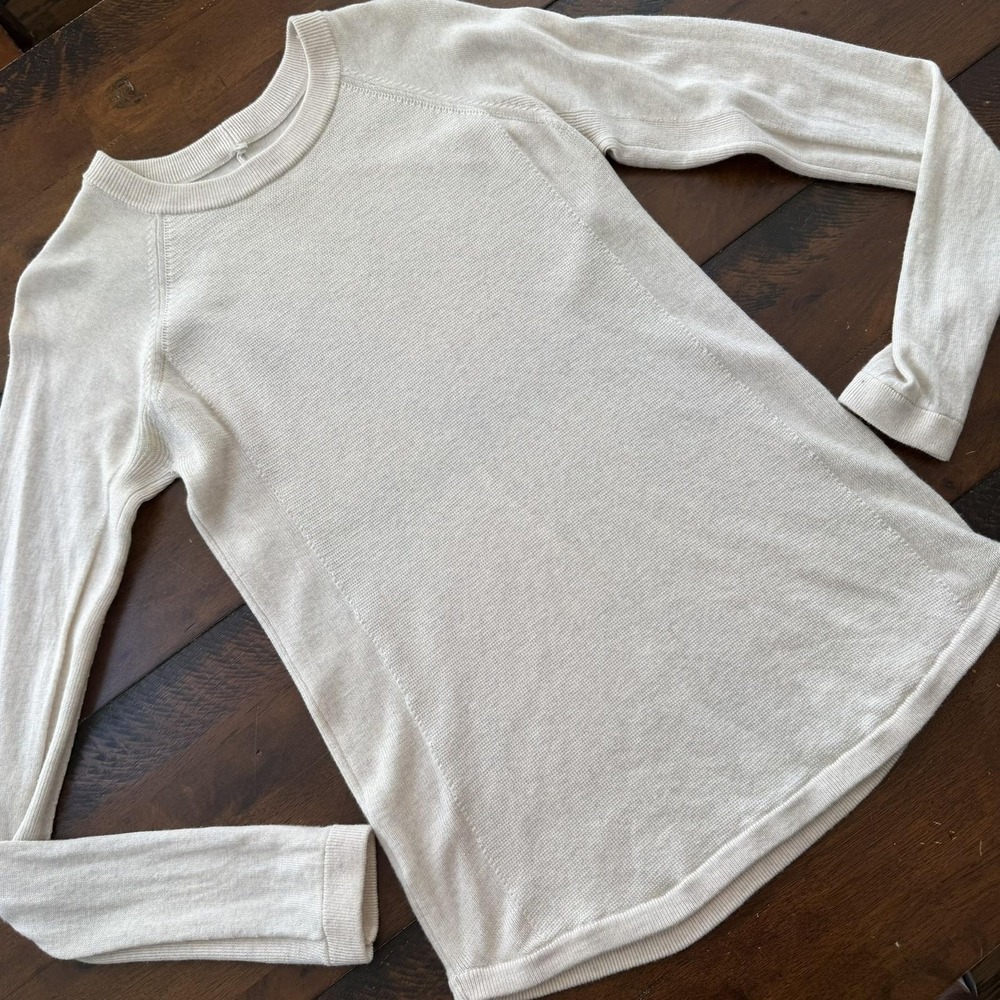 Lululemon Athletica‎ Sweater Womens Small Beige Crewneck Knit Pullover